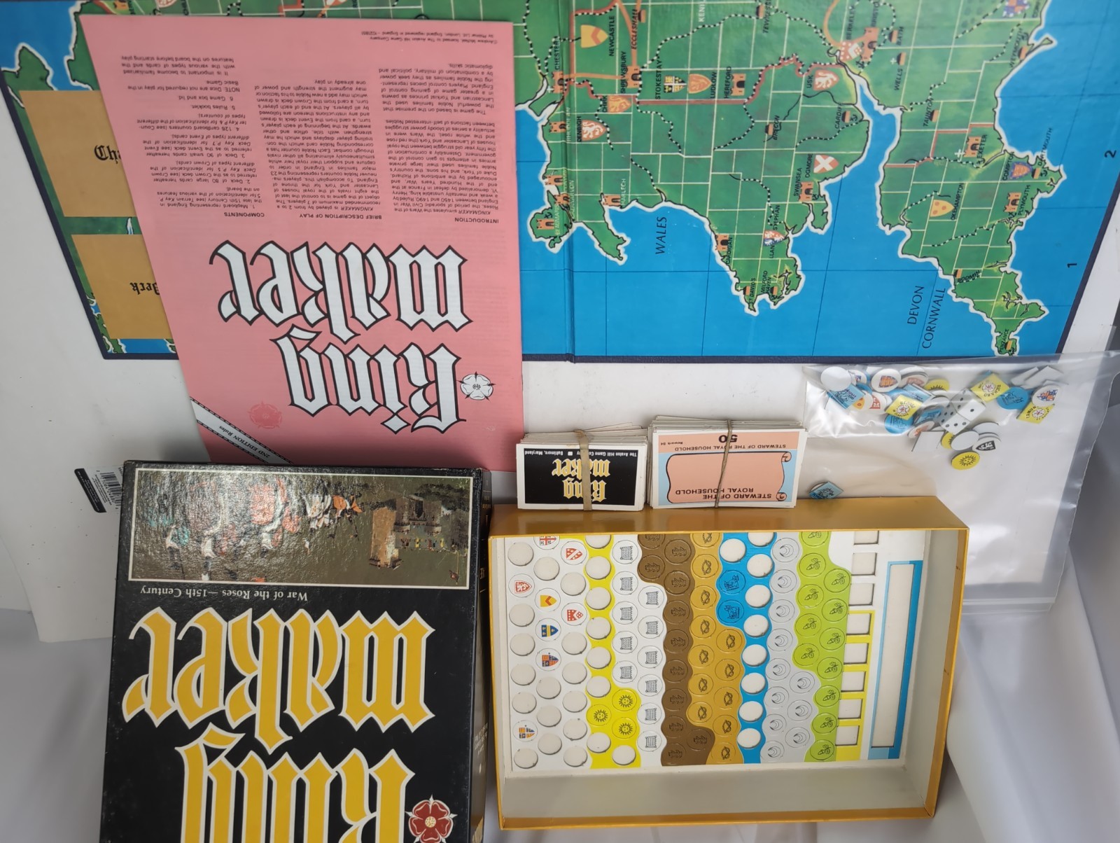 KINGMAKER “War Of The Roses- 15 Century” #818- Avalon Hill – Complete