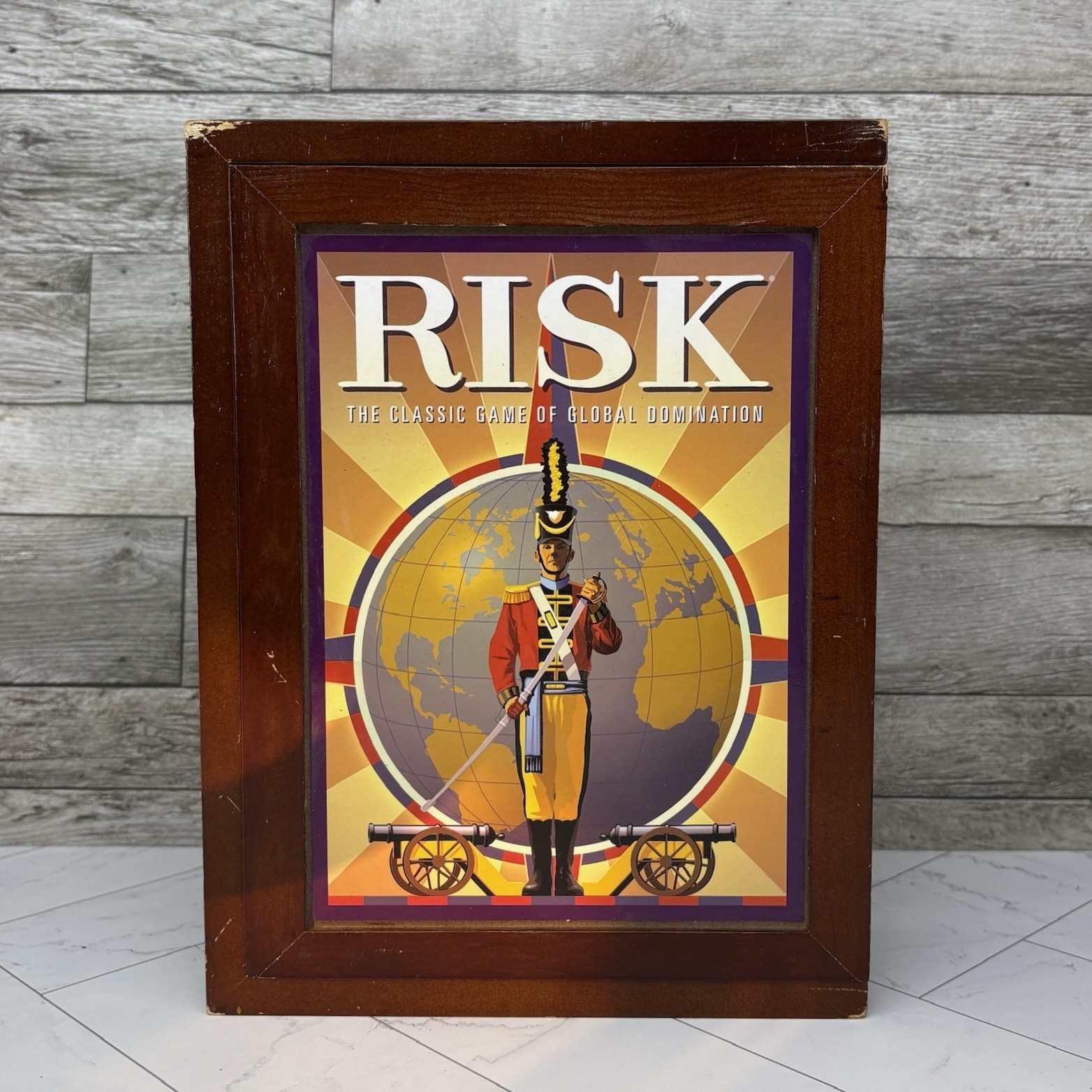 RISK Wooden Bookshelf Edition Vintage Board Game 100% Complete