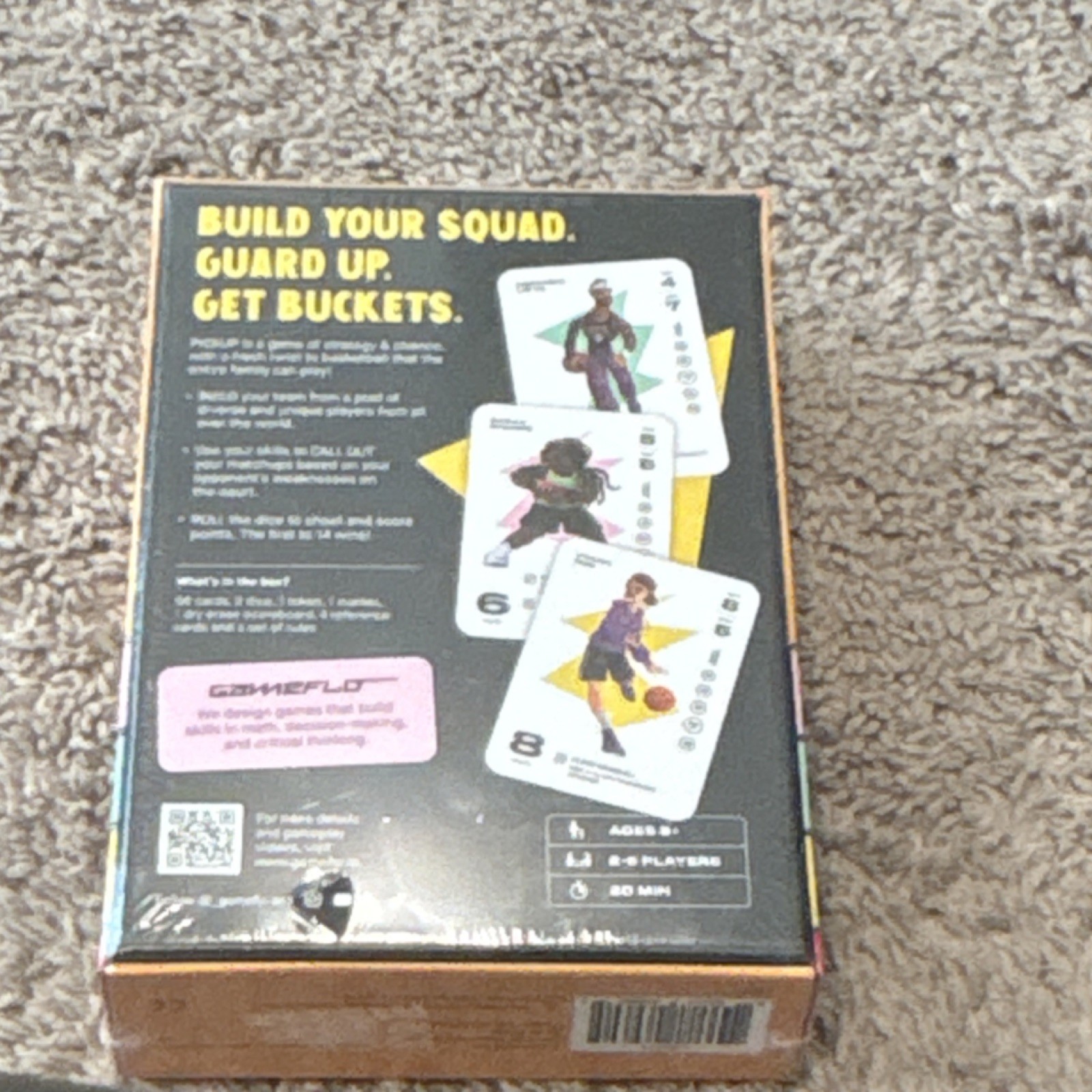 GAMEFLO Pickup Basketball Board Game Strategy 2-8 Players Ages 8+