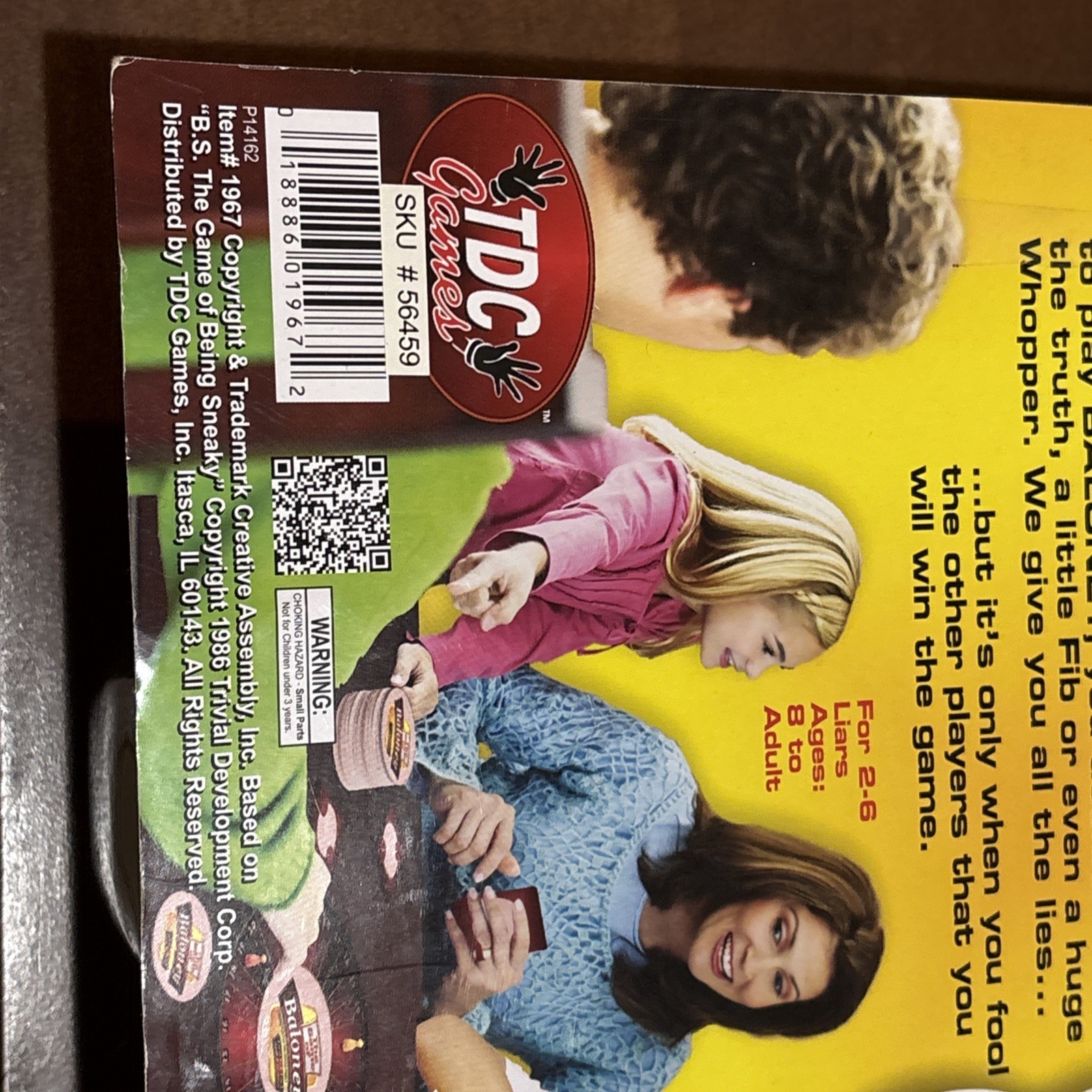Brand New Sealed The Game of Baloney Family Fibbing Party Game TDC Games 1986