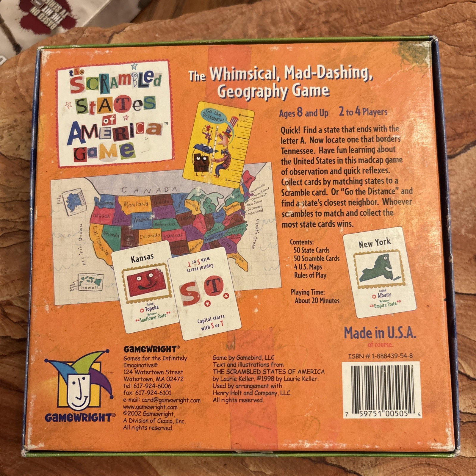 Scrambled States of America Game Geography 100% Complete Nice Condition