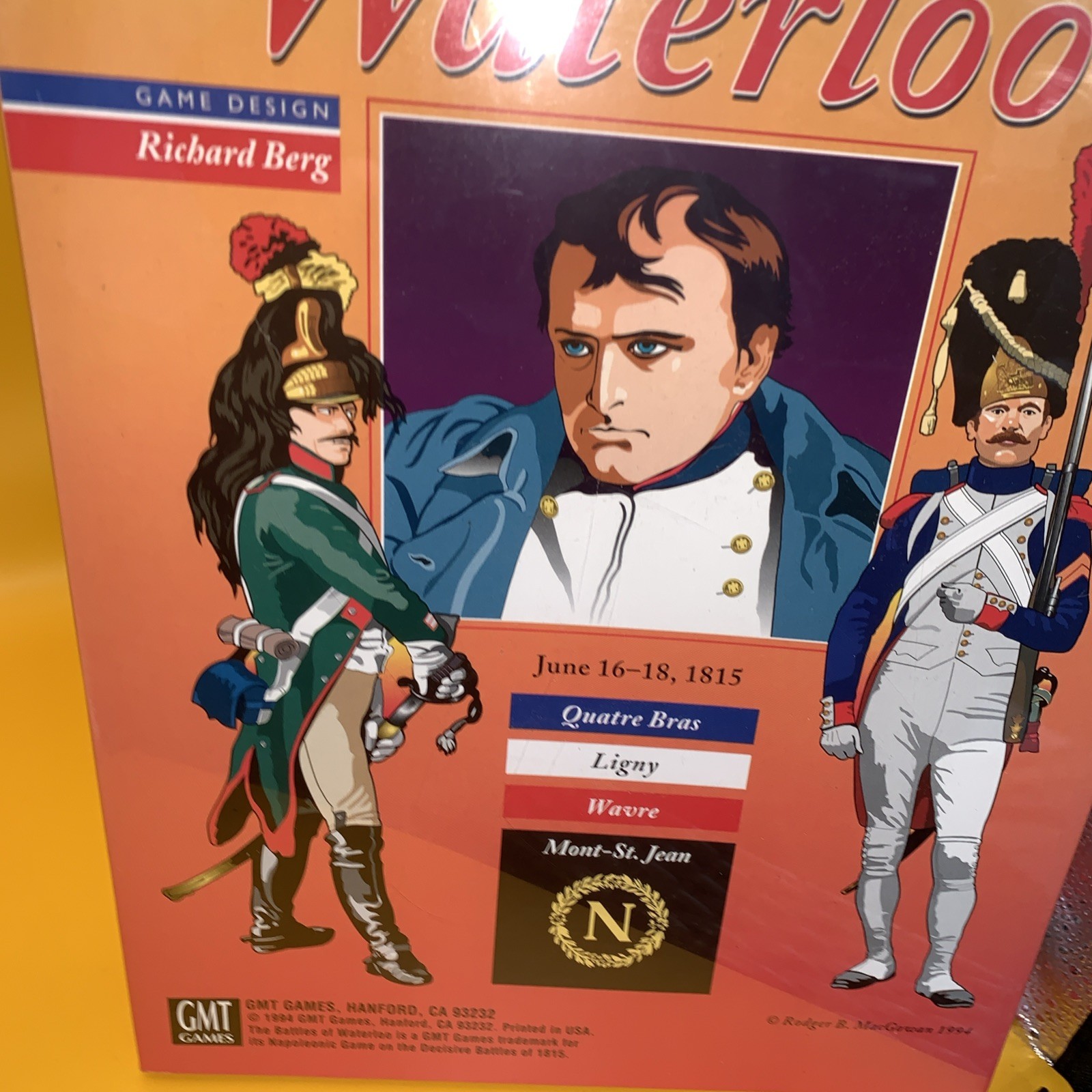 GMT 1994 – The Battles of WATERLOO game – June 16-18 1815 Napoleon UNPUNCHED