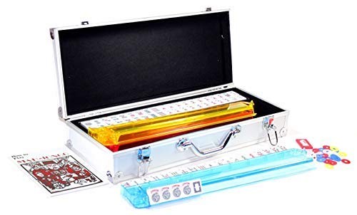 usamjtable American Mahjong Set 166 Tiles 4 All in One Pusher Rack Combo (Alu…
