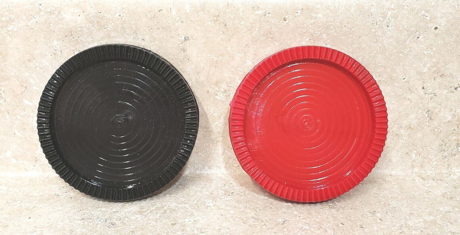 Large Jumbo Checkers Game Replacement Pieces 3″ Set of 1 Black & 1 Red Oversized