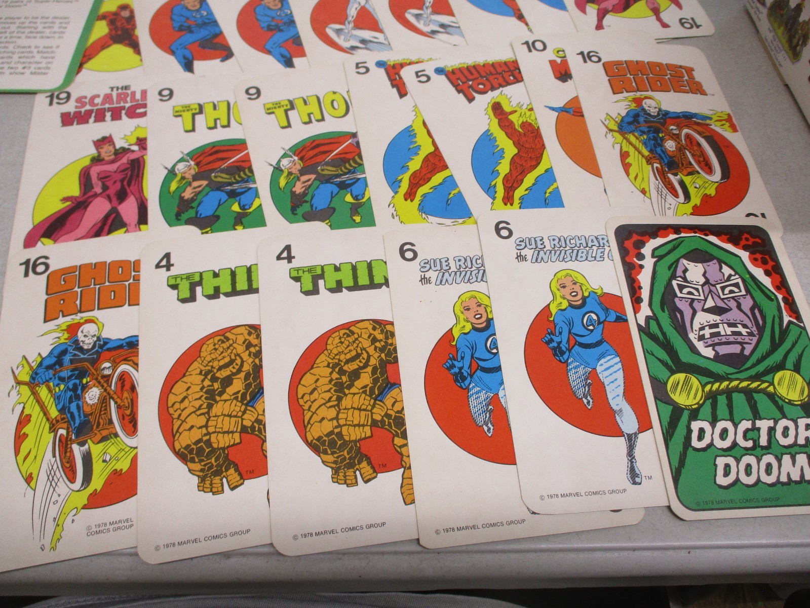 1978 Milton Bradley Marvel Comics Super Heroes Card Game Complete