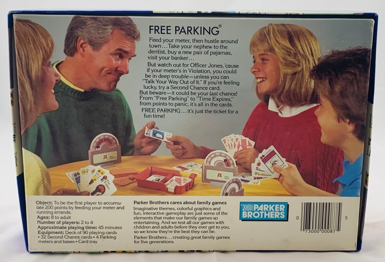 1988 Free Parking Monopoly Game Parker Brothers Complete in Great Cond FREE SHIP