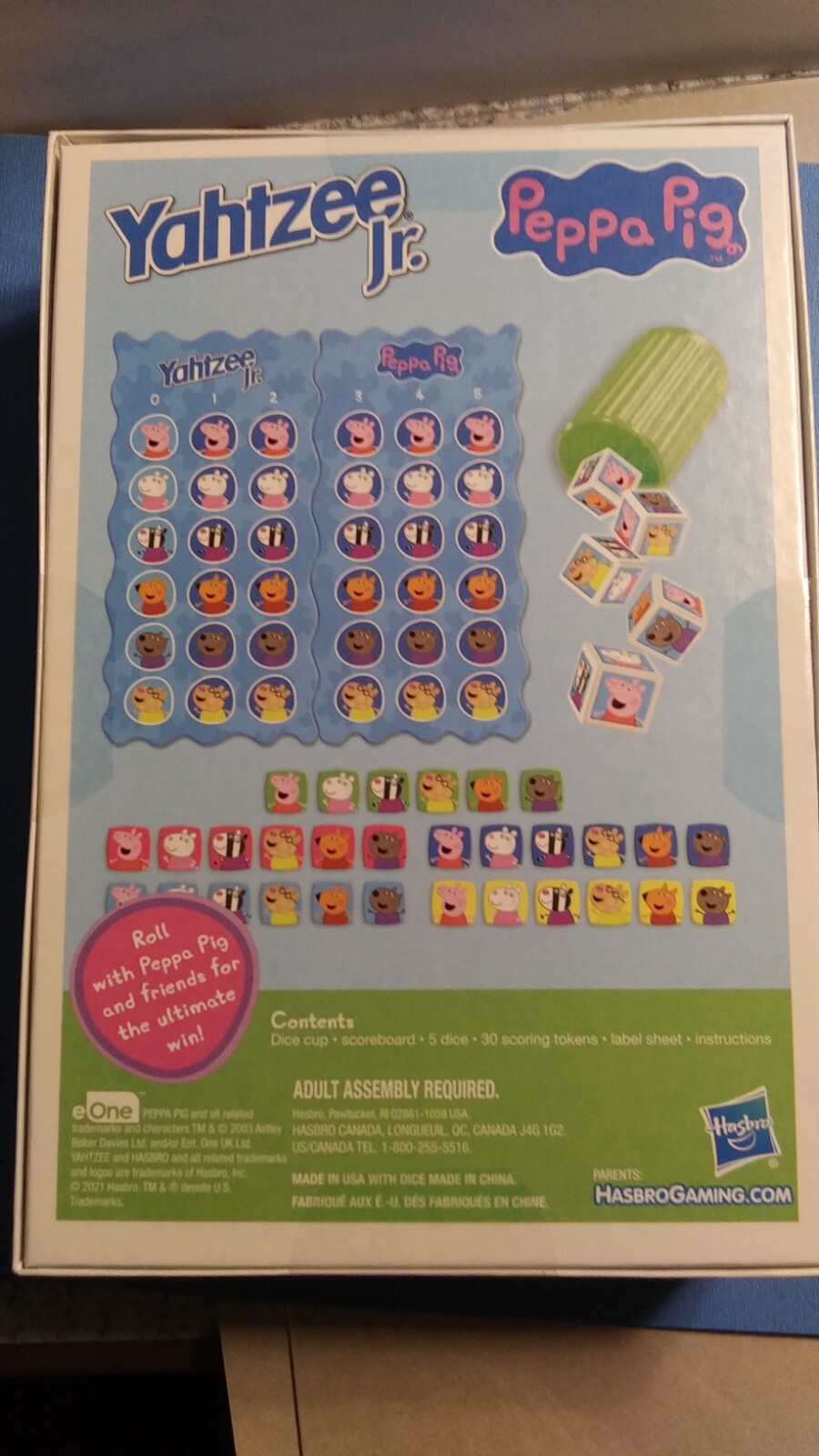 Peppa Pig Yahtzee Jr Board Game Hasbro & Set of 5 Mini Figs both NEW SEALED