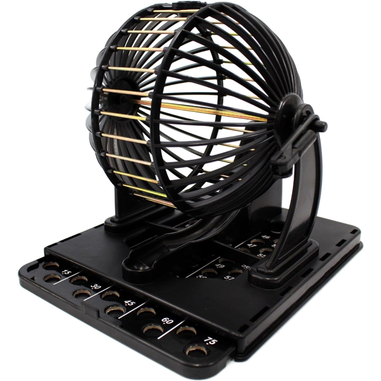Bingo Machine Cage Game Set with Balls Classic Cage Bingo Tray Multi Player