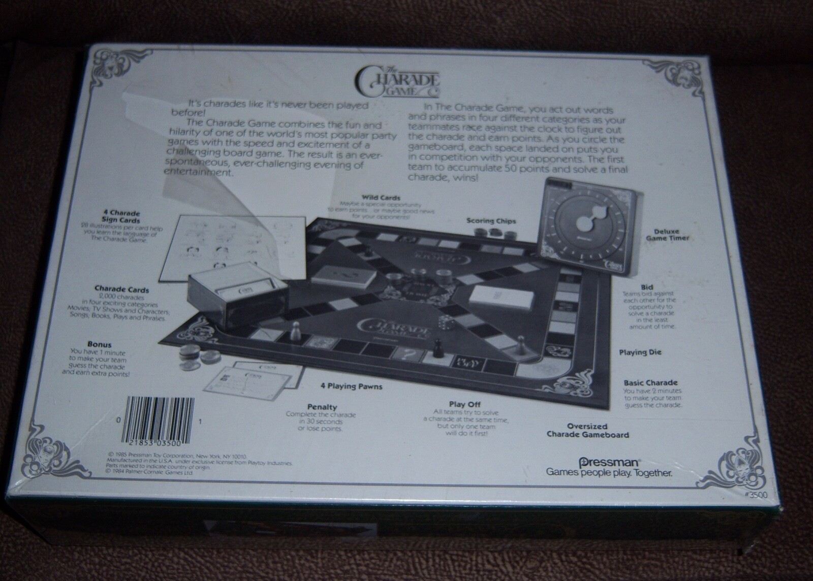 The Charade Game by Pressman Board Game Ages 10 to Adult NEW & SEALED