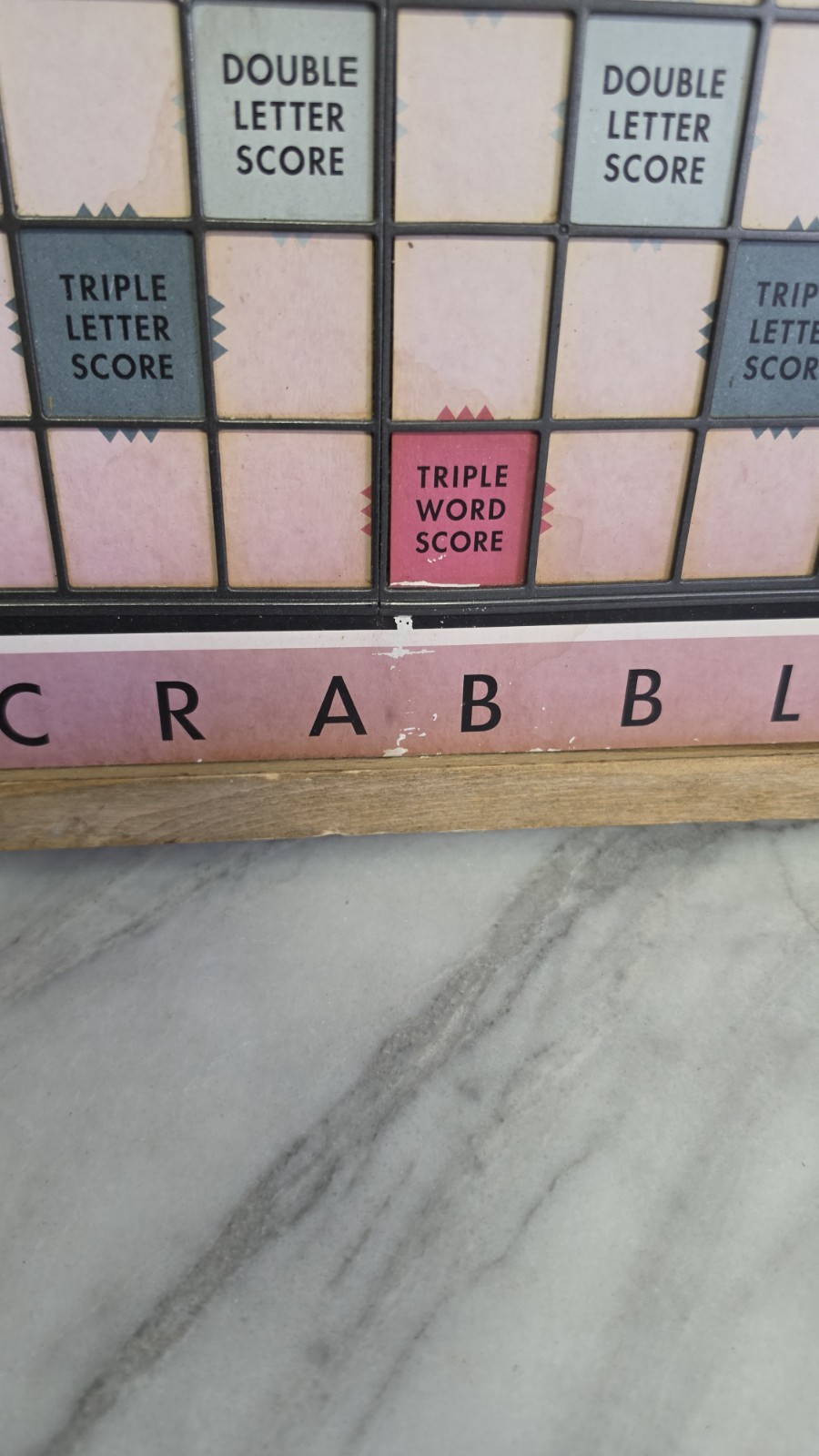Vtg Rare Scrabble Board Lazy Susan Large Huge Giant Restoration Hardware 26×26