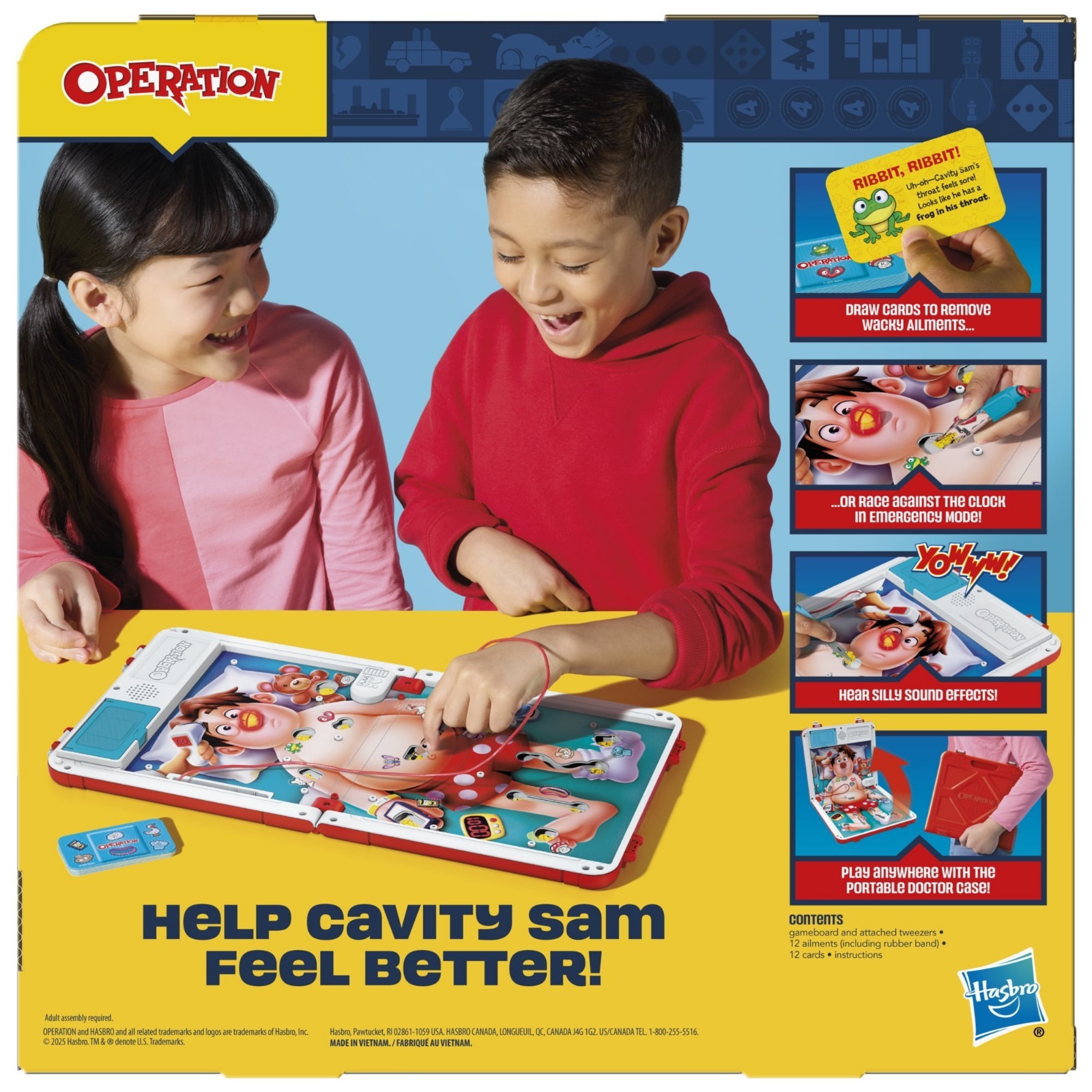 Operation Electronic Board Game – Classic Doctor Skill Game with Carrying Case