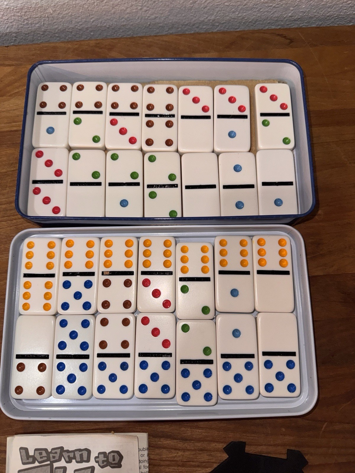 Collectors Dominoes, Double Six, Jumbo Color Dot, Age 4+, 16 Games-Starter Piece