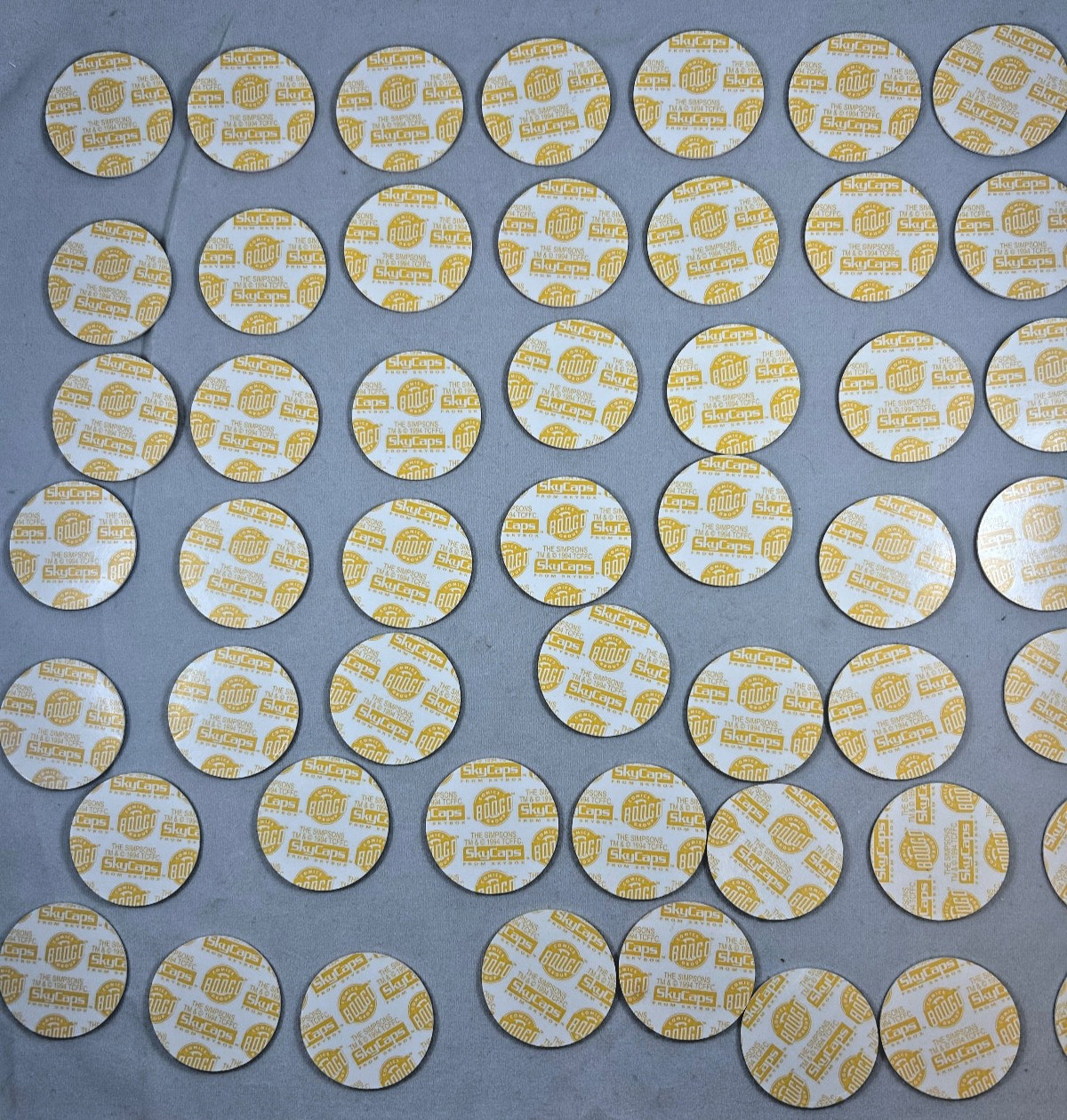 The Simpsons POGS 1994 SkyCaps Bongo Complete 50 Character Set NEAR MINT