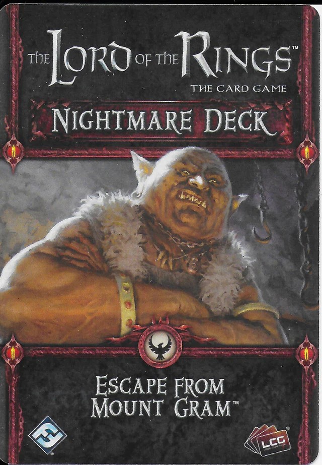 Lord of the Rings LCG Escape from Mount Gram Nightmare Deck Game Expansion – New