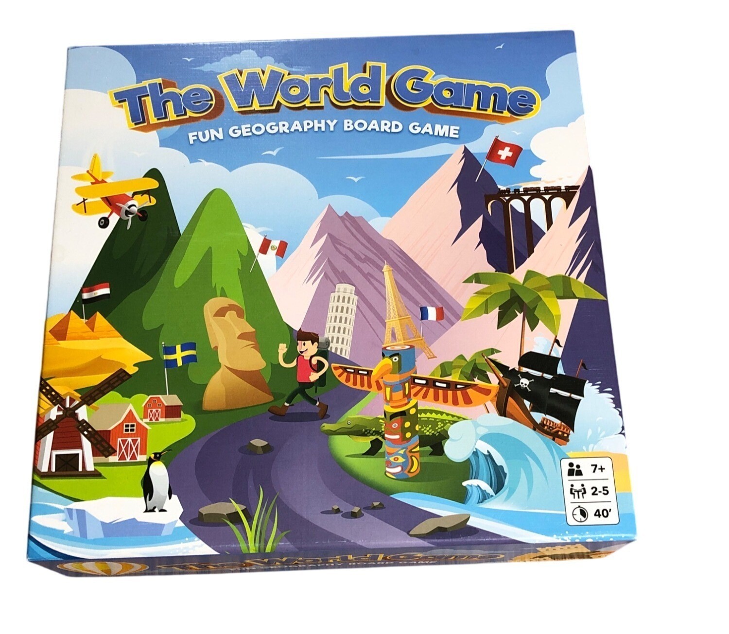 The World Game Fun Geography Board Game For Kids & Adults 7+ Complete Homeschool