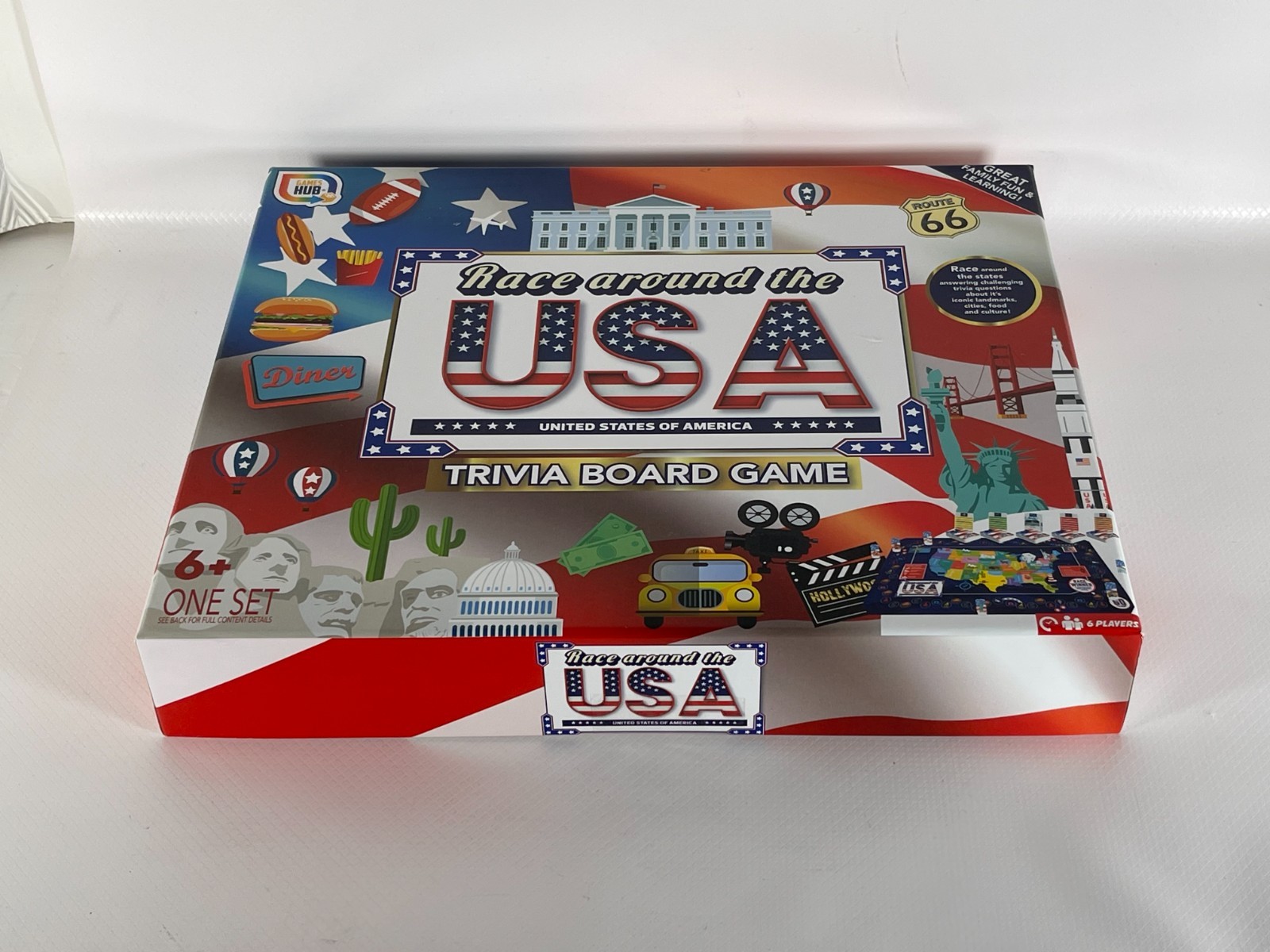 Race Around the USA Trivia Board Game GamesHub 2022 NEW Sealed Geography Fun
