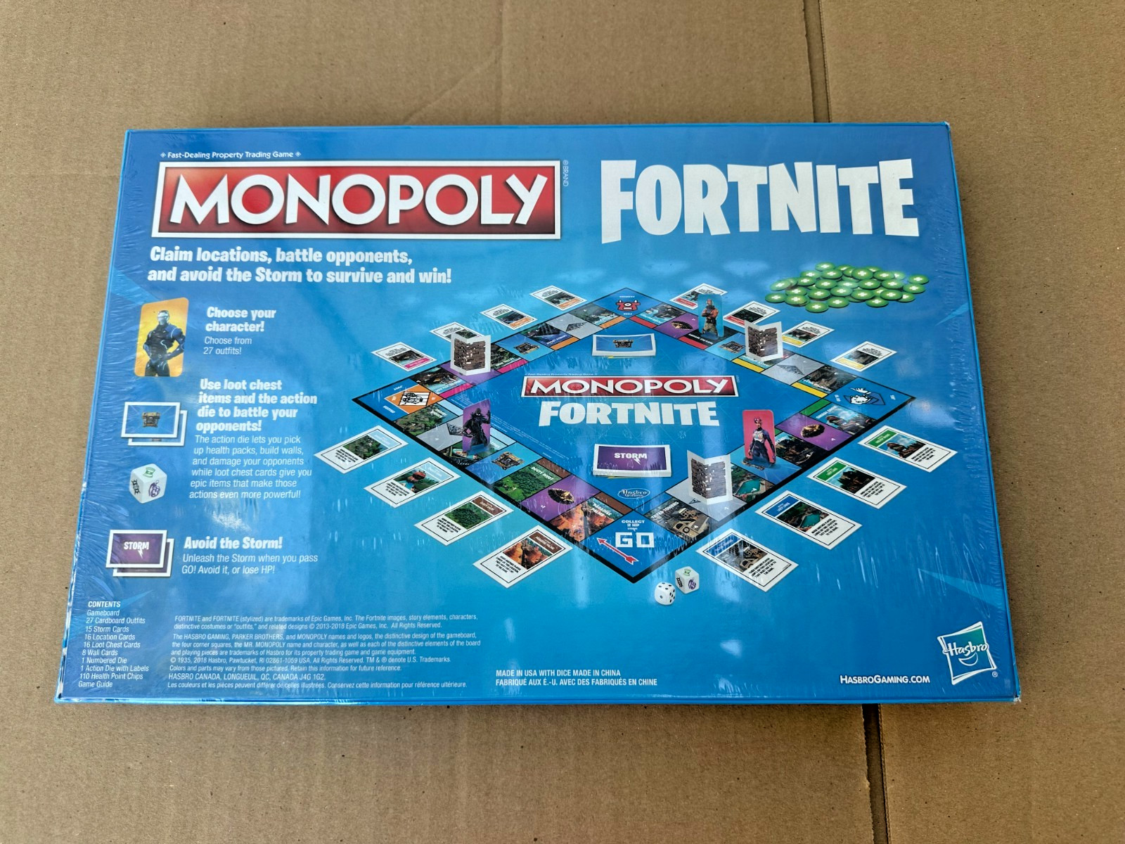 Hasbro Monopoly Fortnite Edition Board Game EPIC VIDEO GAMES NEW NON-MINT