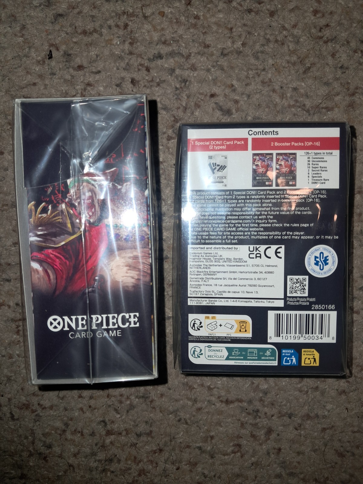 One Piece The Time of Battle Double Pack Set 11 OP-16 Lot Of 2 Sealed