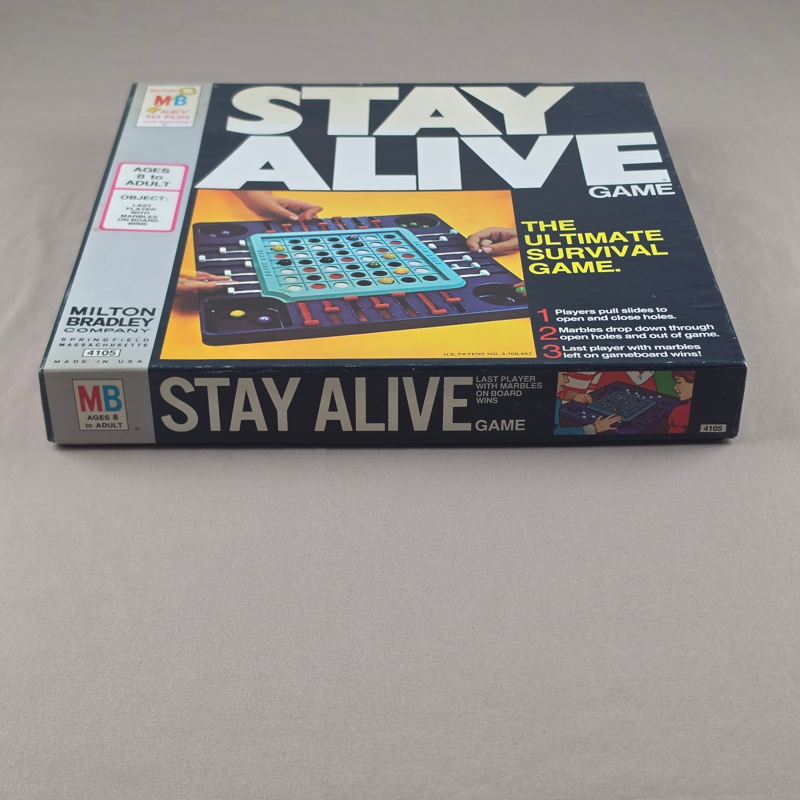 Vintage 1971 Milton Bradley Stay Alive Board Game Complete With All 20 Marbles