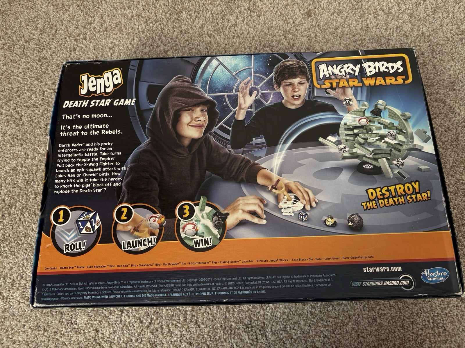 Angry Birds Star Wars Death Star Game Complete Set Hasbro 2012