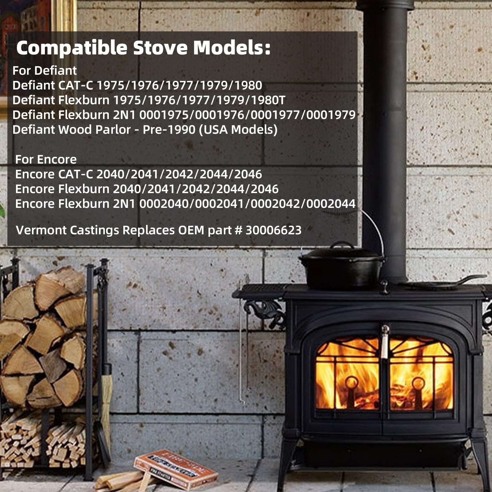 Hearth Wood Stove Catalytic Combustor Replacement for Vermont Castings Yellow