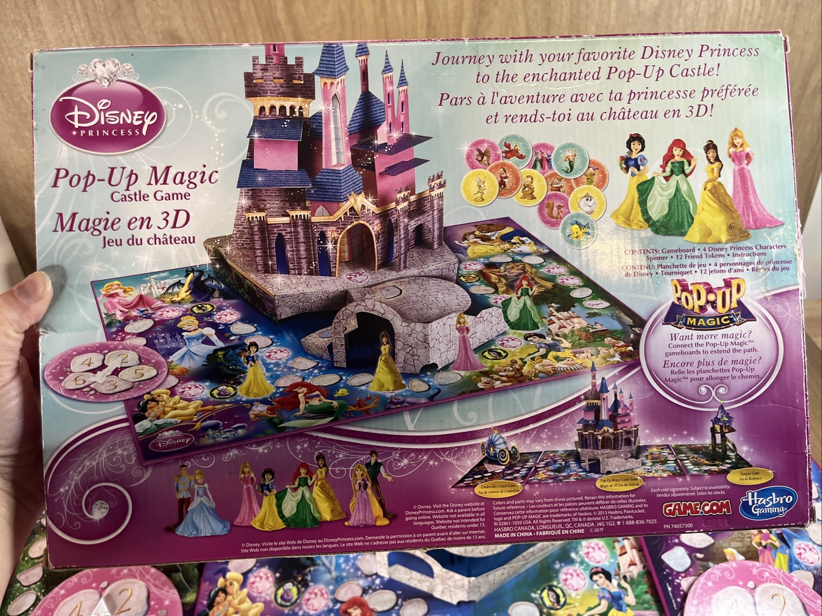 Disney Princess Pop-Up Magic Castle Tangled & Cinderellas Coach Board Games Lot