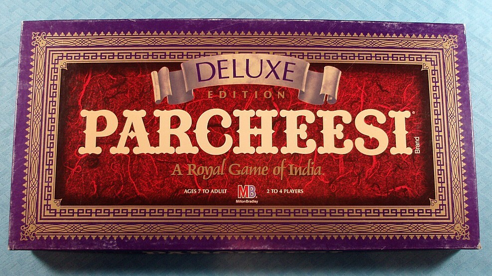 Parcheesi Game, Deluxe Edition, Milton Bradley, 1989