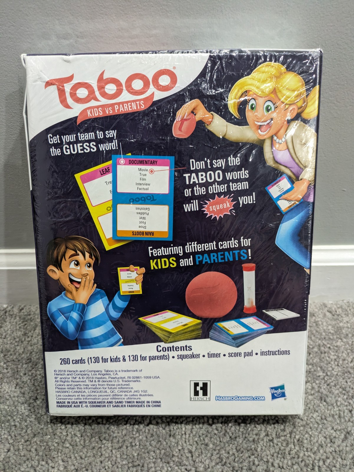 2018 Hasbro Gaming Taboo Kids VS Parents Board Game Greek NEW SEALED