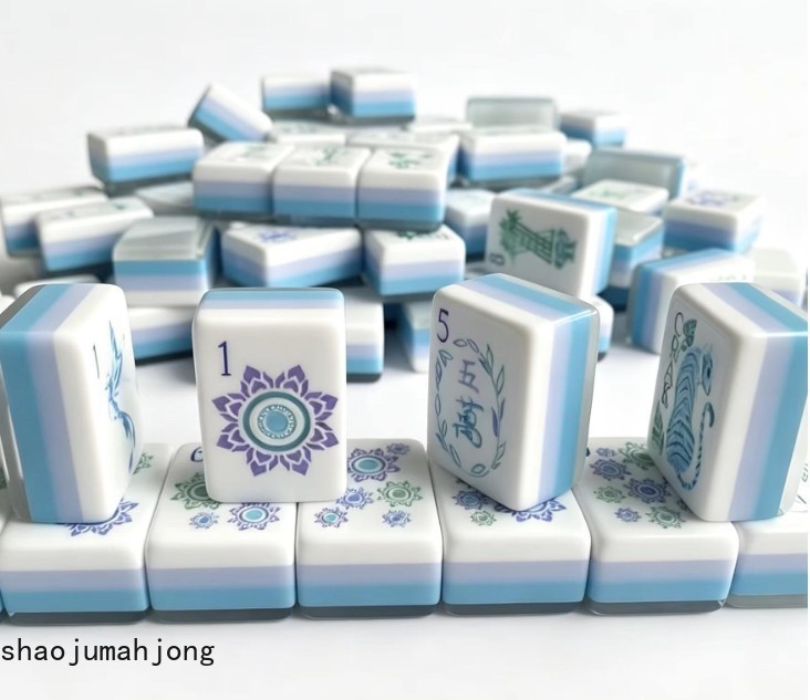 NEW! Vibrant Layered Mahjong Tiles – Full American Set 160Tiles – Glacier Blue
