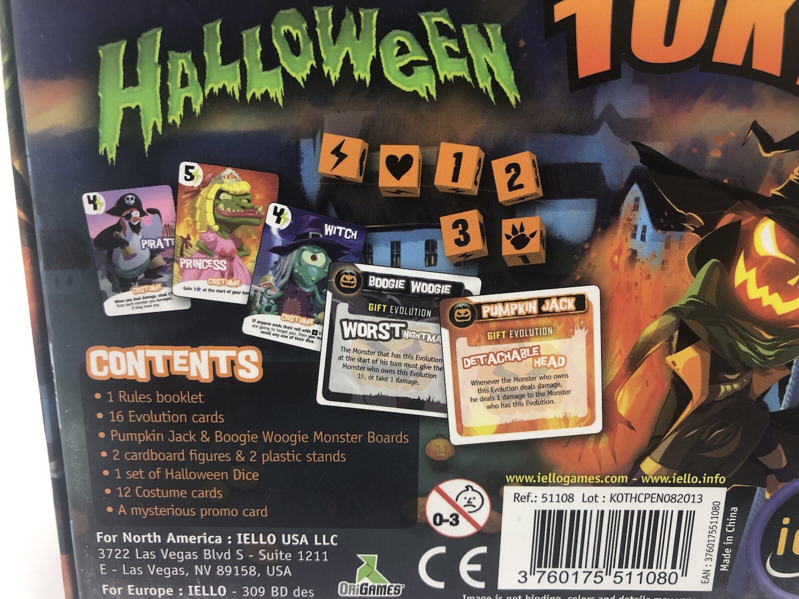 King of Tokyo Board Game + Halloween Pack LOT OF 2! IELLO Richard Garfield