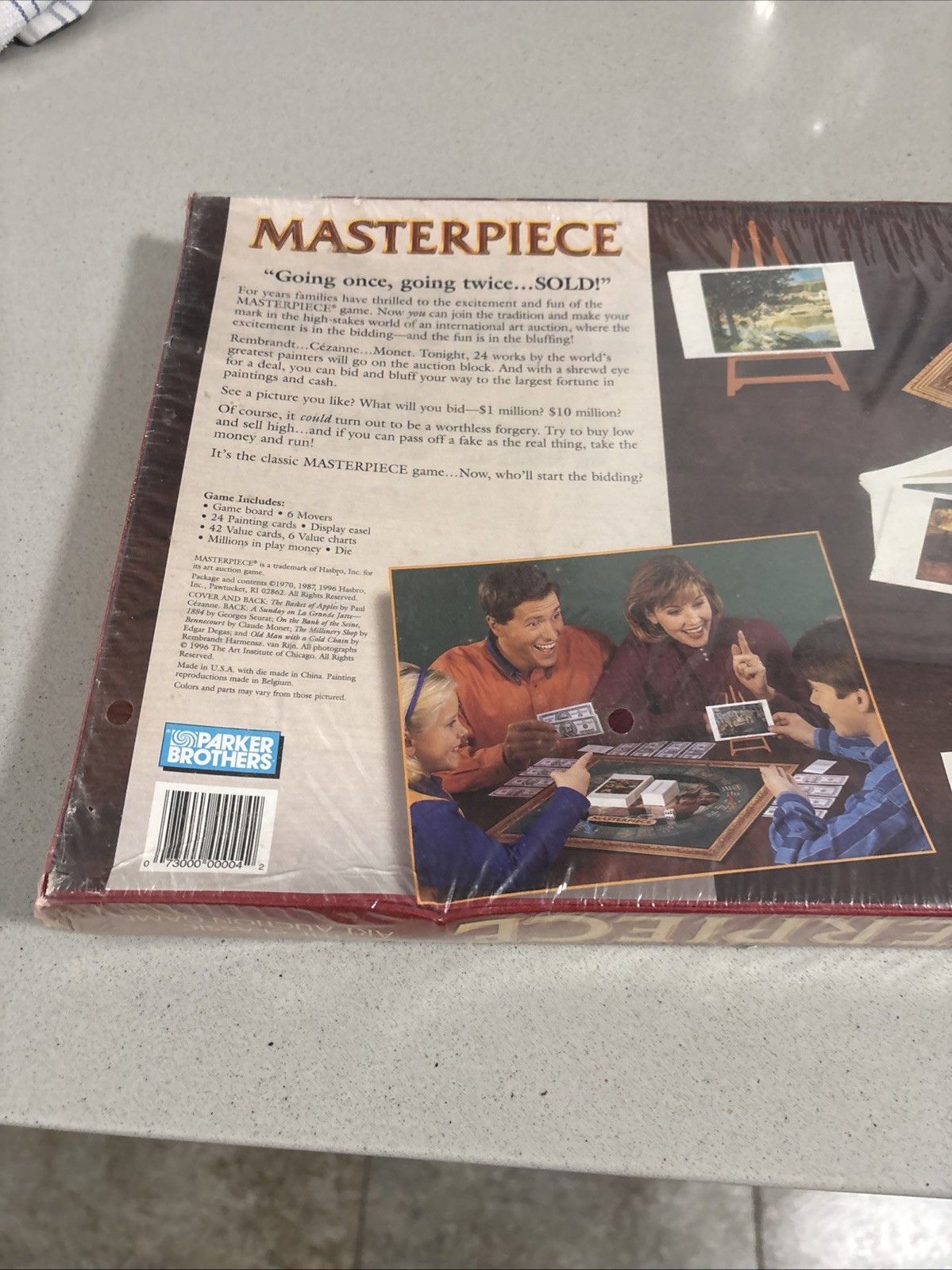 Vintage Masterpiece Classic Art Auction Game 1996 Parker Bros. New/Sealed