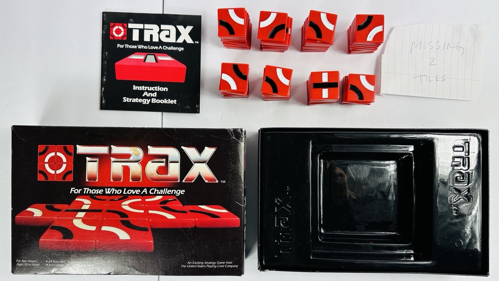 Vintage Trax Tile Board Game Abstract Strategy 2 Player 1987