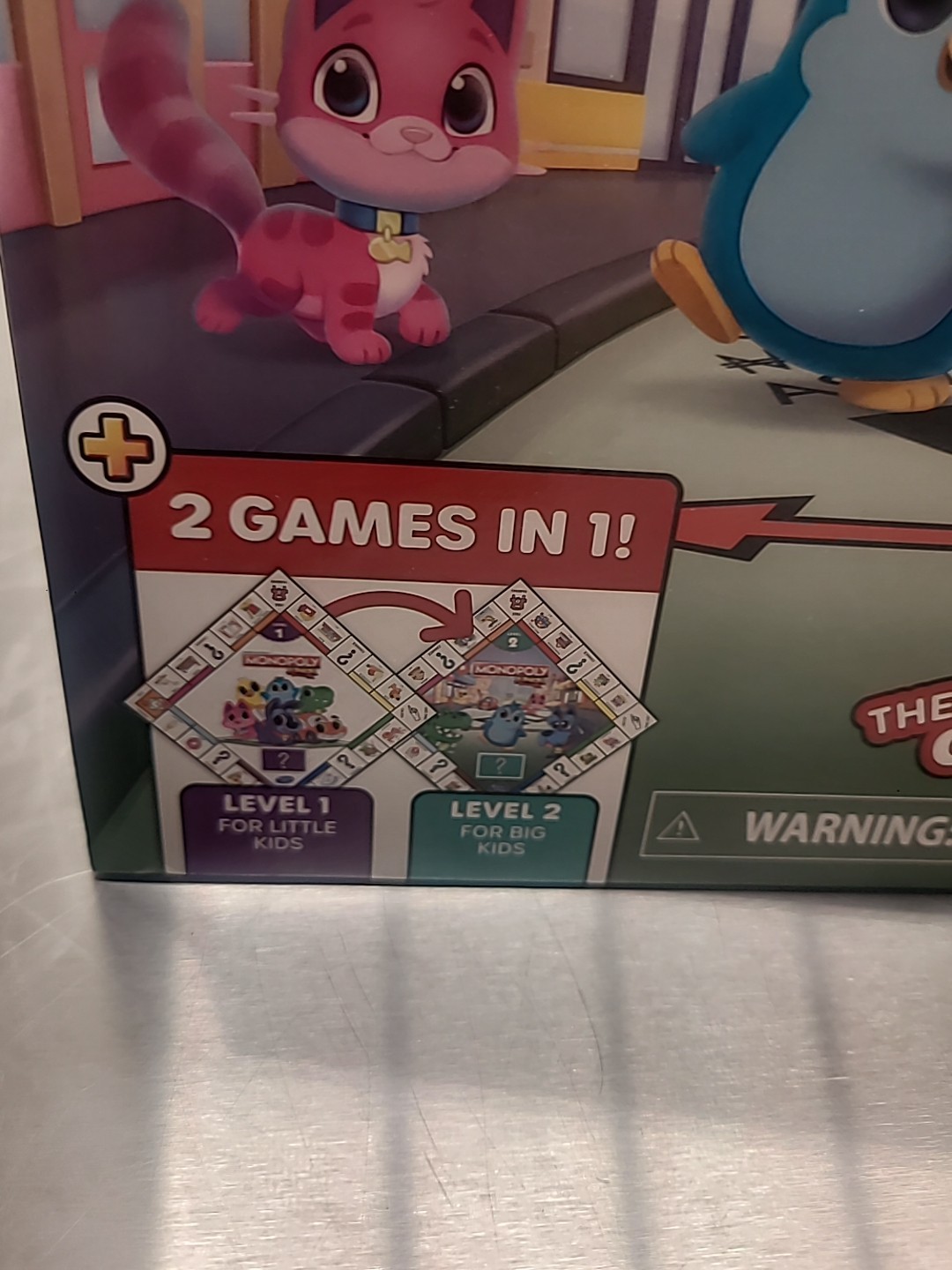 Monopoly Junior Board Game, 2-Sided Gameboard, 2 Games in 1, Monopoly By Hasbro