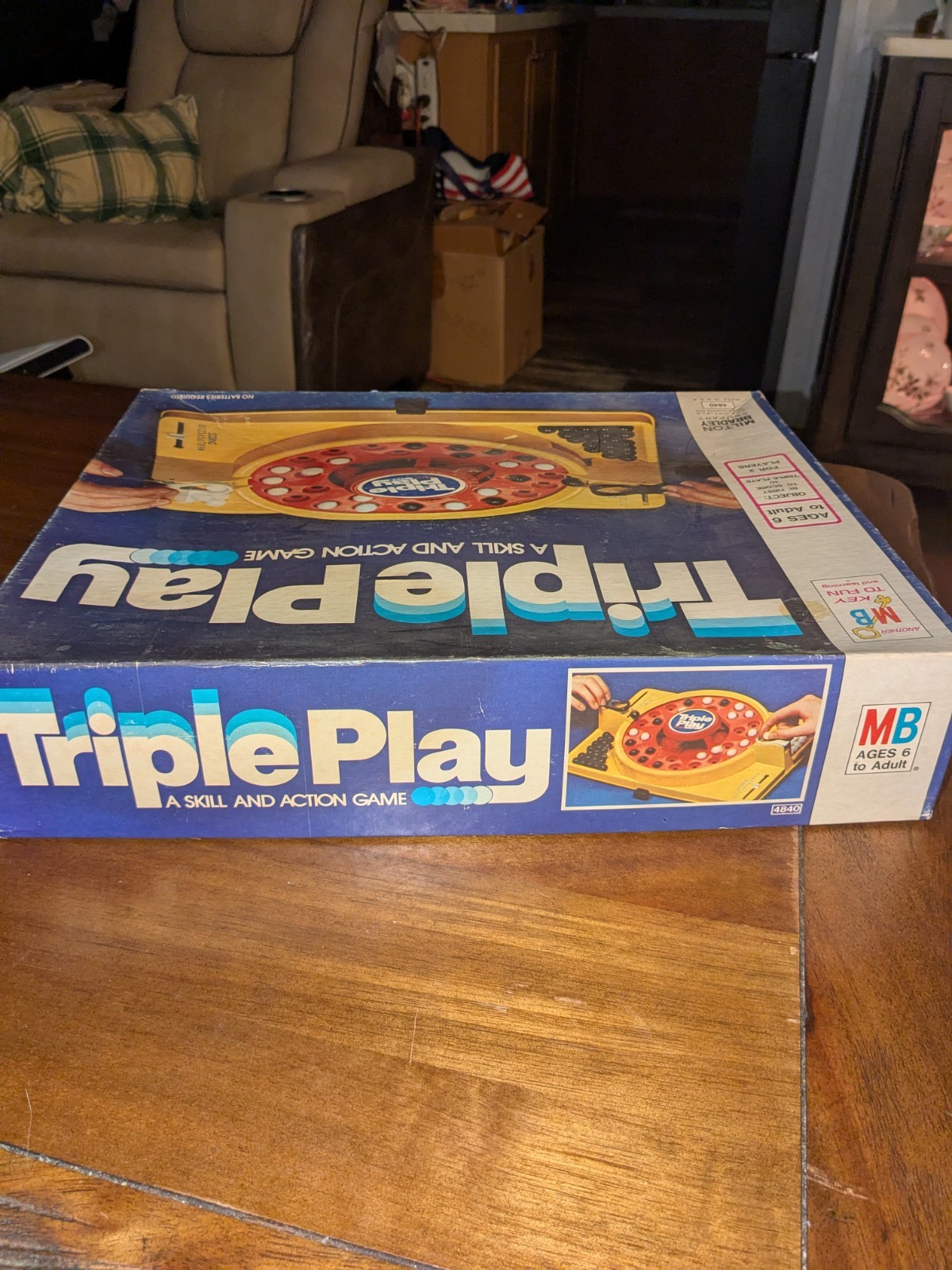 TRIPLE PLAY Skill and Action Game Milton Bradley 1978 Complete In Nice Condition