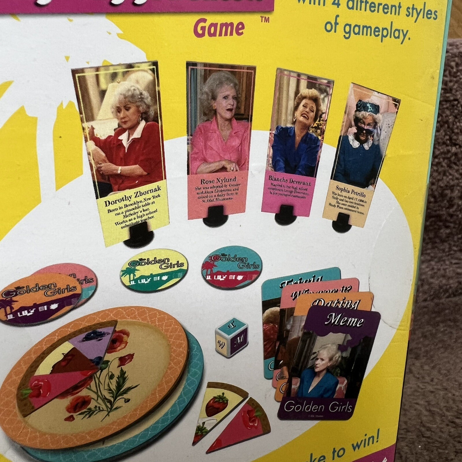 The Golden Girls Any Way You Slice It Party Game Spinmaster Cardinal Cheesecake