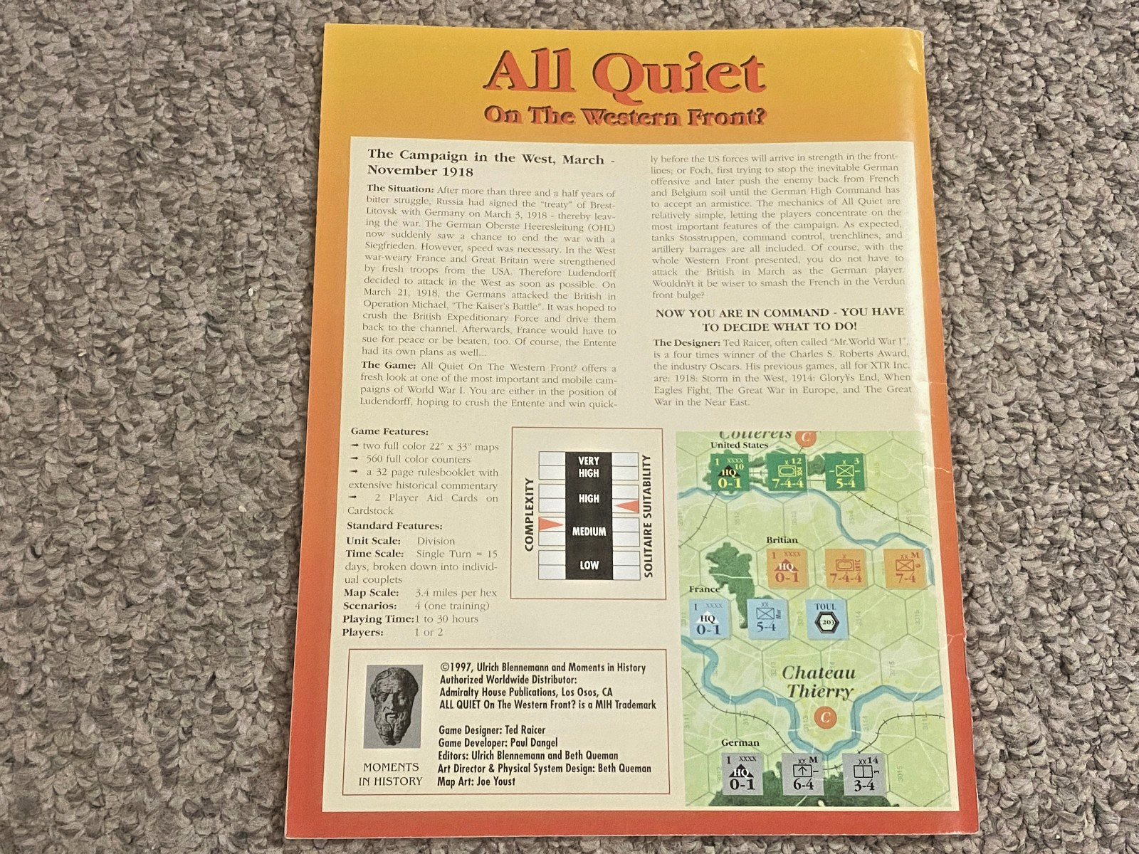 All Quiet on the Western Front – Moments in History 1997 – Complete & Unpunched