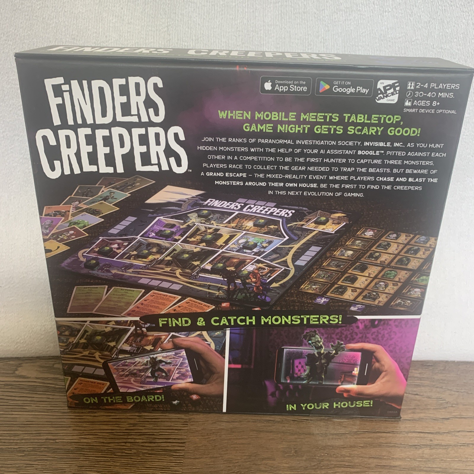 Finders Creepers Board Game 2-4 Players New in Box, Digital Monster Hunt