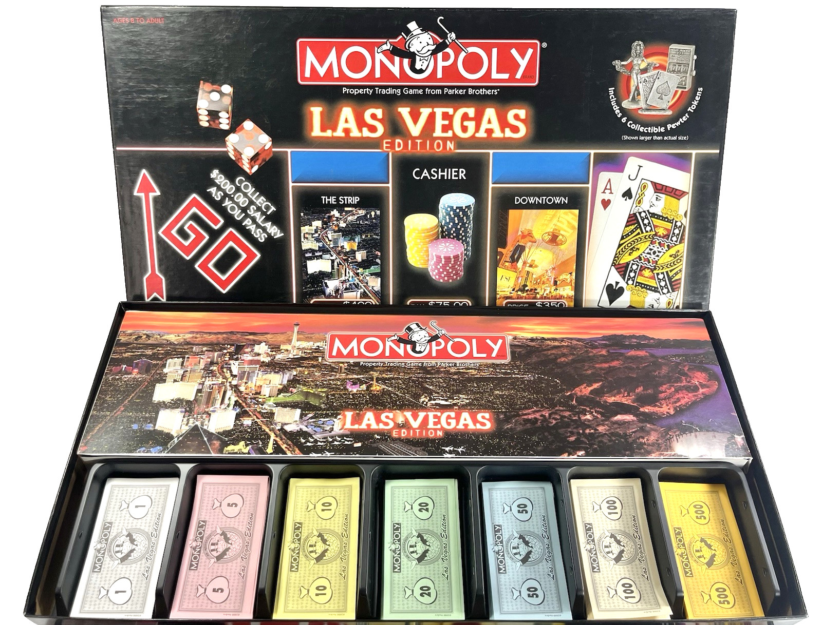 Monopoly Las Vegas Edition Parker Brothers Vintage 2000 Board Game Complete