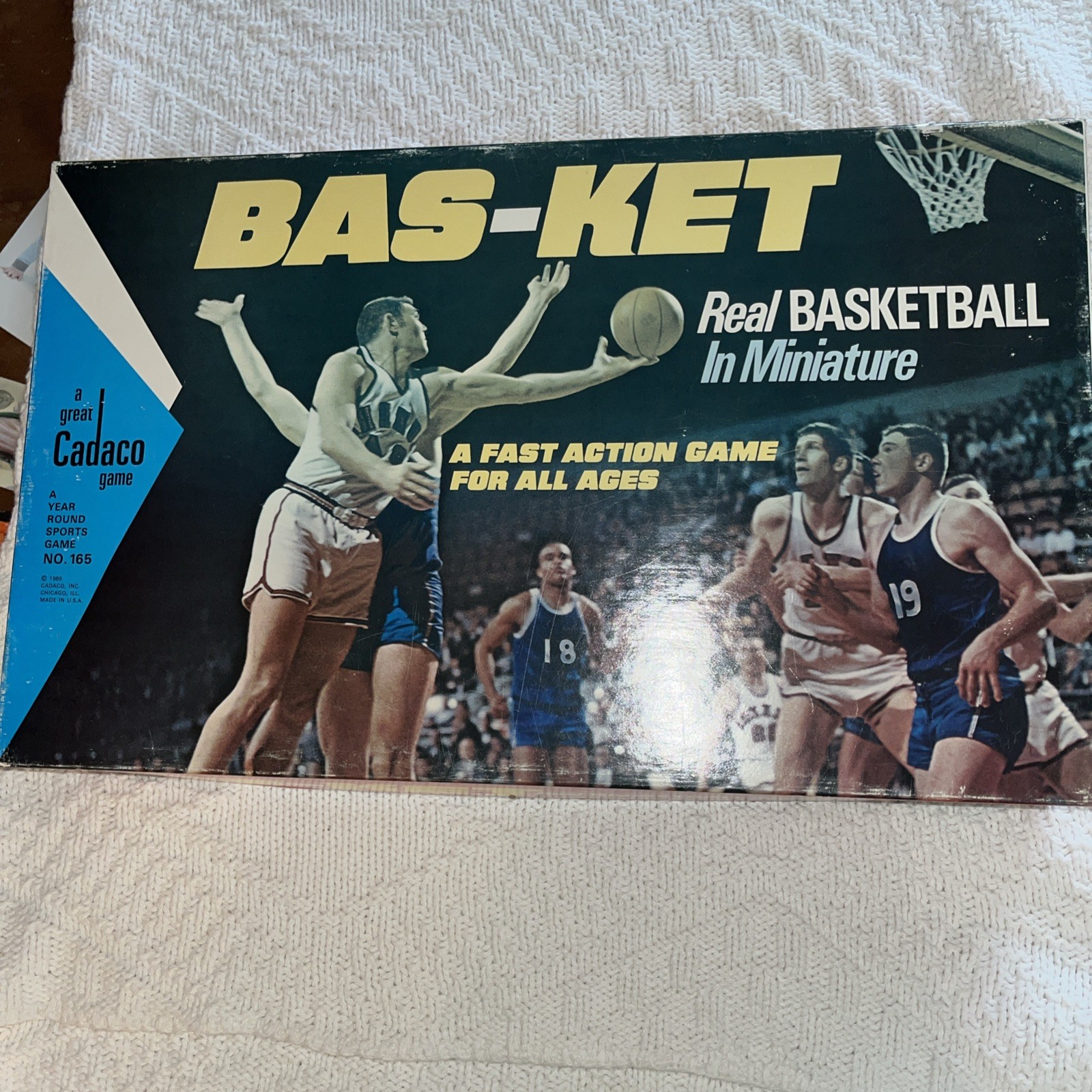 Vtge Cadaco Game : 1969 BAS-KET Basketball , USA, No 165 Good Cond