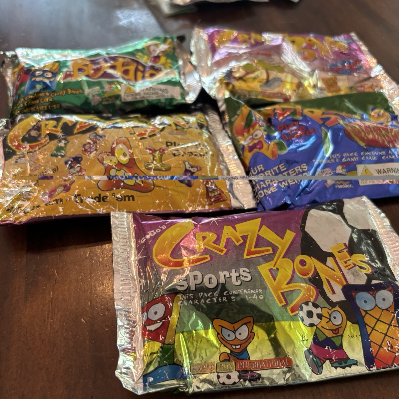 5 DIFFERENT CLASSIC new sealed packs Original Buddies Red Things Sports Mutants