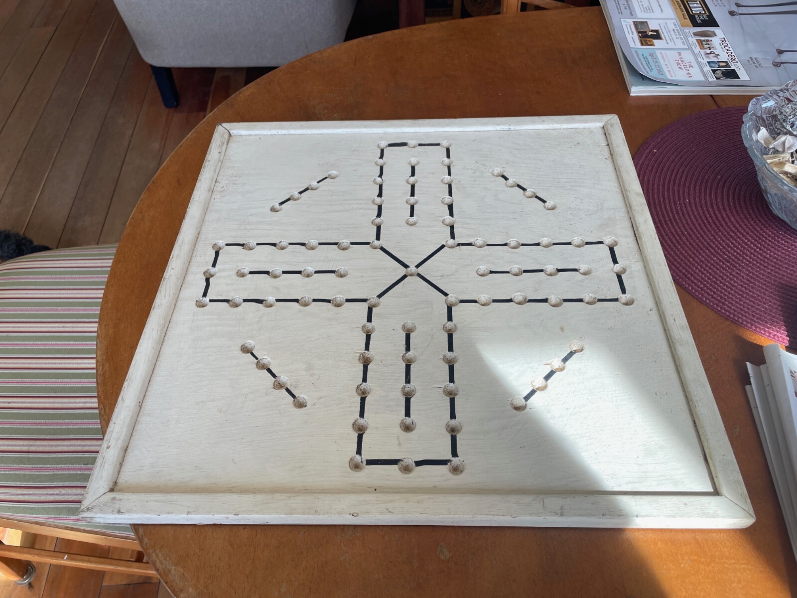 Vintage Joker Marble Board (Aggravation or wahoo) 18 1/2 x 18 1/2