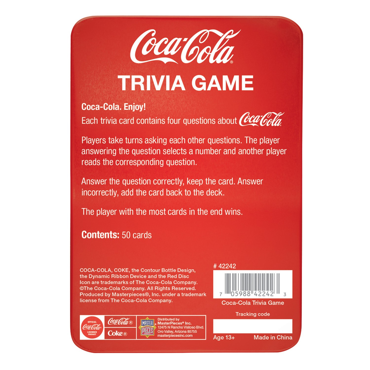 MasterPieces – Coca-Cola Trivia Game with Collectible Tin