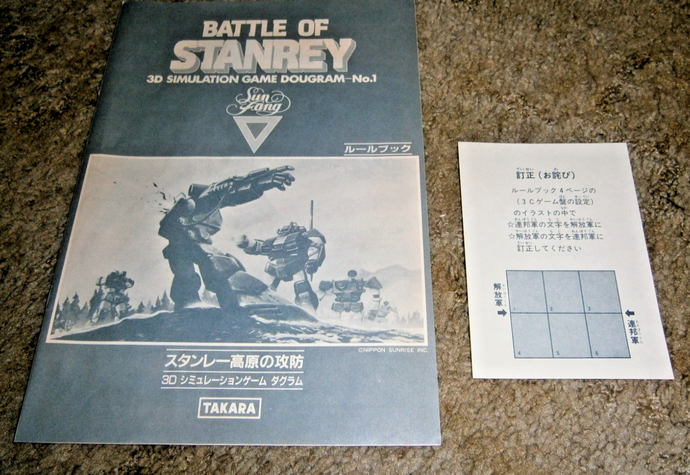 Dougram – Battle of Stanrey by TAKARA **100% complete w/English Translation**