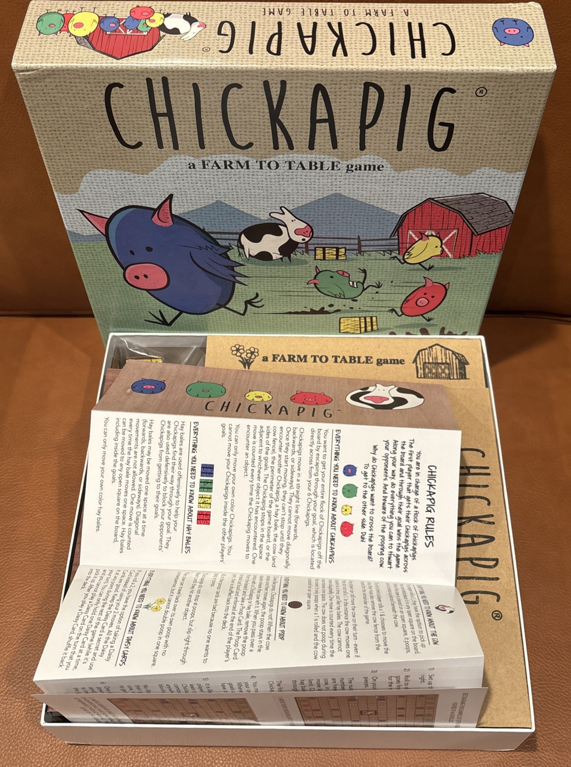 Chickapig a Farm to Table Game Board 2-4 Players Age 8+ Box Opened, Never Played