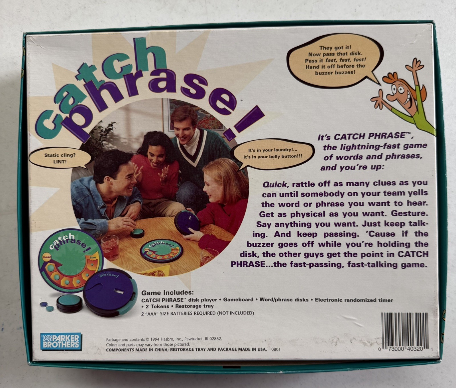 Catch Phrase Board Game 100% COMPLETE 1994 Vintage Timer Tested & Works