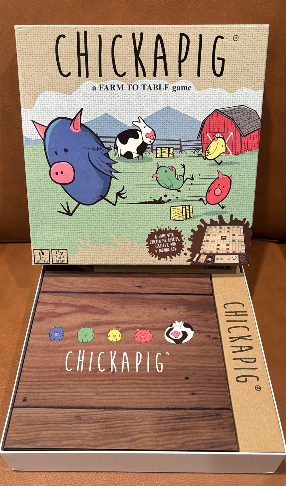 Chickapig a Farm to Table Game Board 2-4 Players Age 8+ Box Opened, Never Played