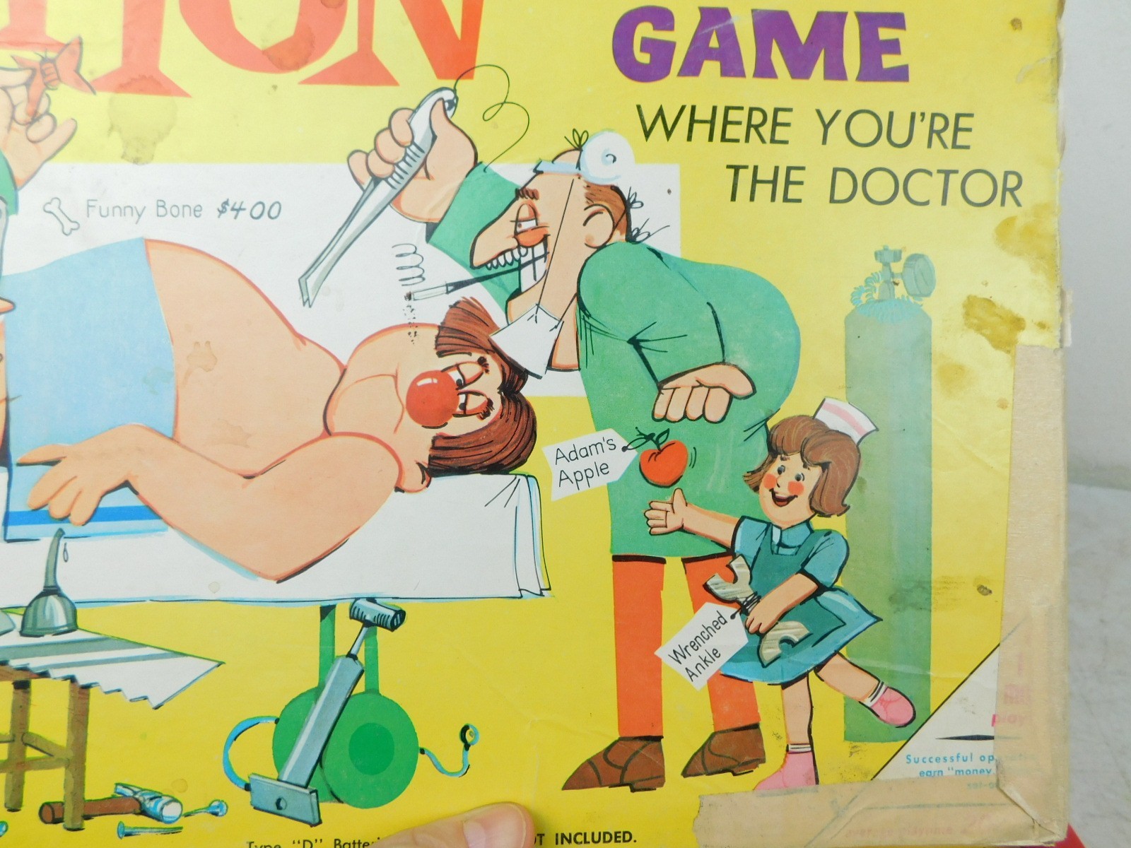 1965 OPERATION Original Electronic Vintage Game Toy Milton Bradley – no power