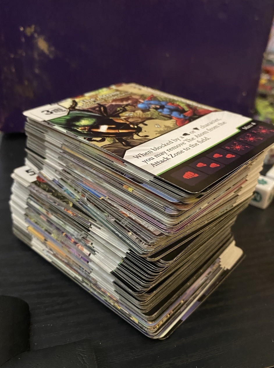 HUGE LOT- DC Dice Masters: Justice League- Wiz kids-Store Counter Box-Cards