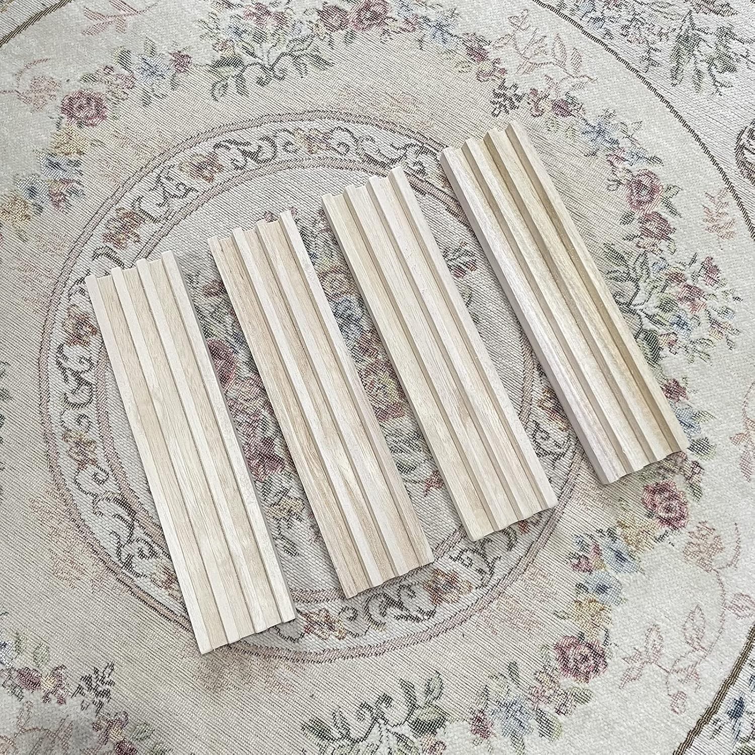 Domino Racks for Mexican Train Dominoes – Wooden Domino Holders Set of 4