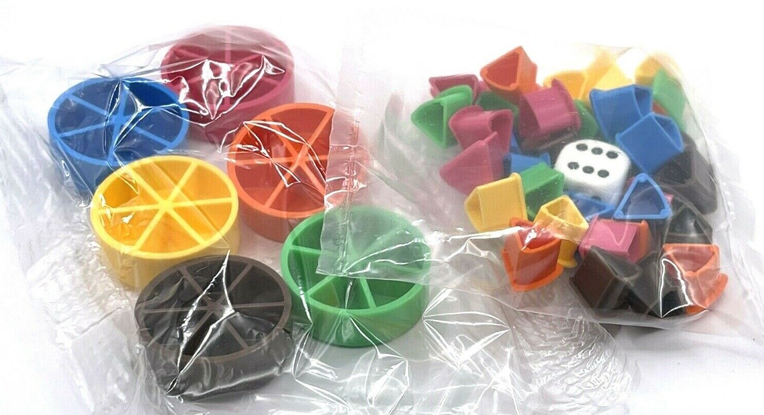 Trivial Pursuit Player and Pie Slices New Pieces Sealed Hasbro 20th Anniversary